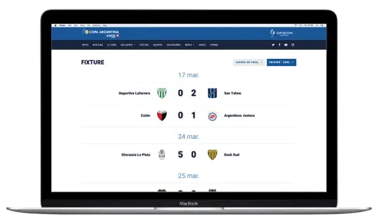 Copa Argentina Match Center – solution illustration